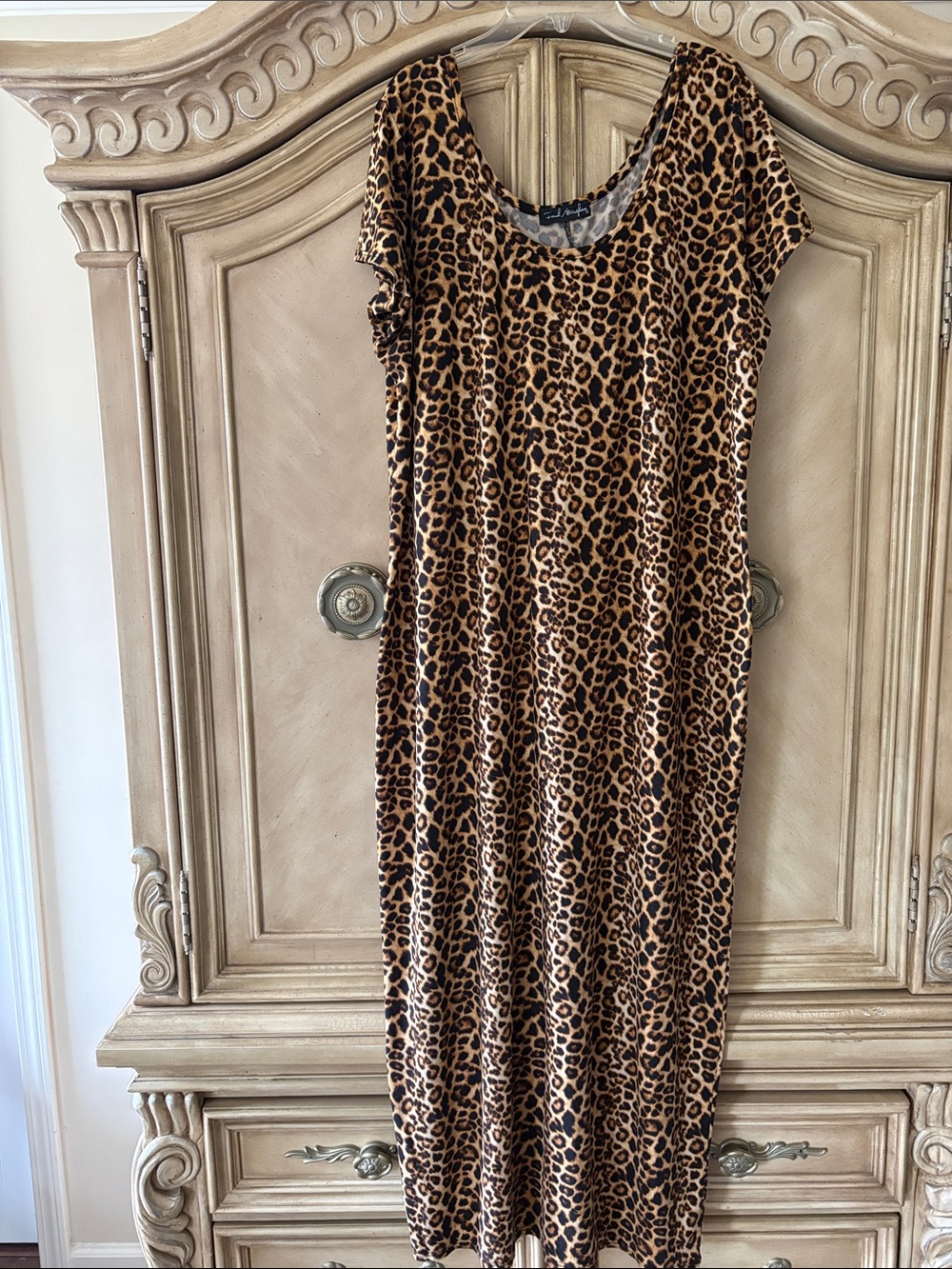 NWOT Leopard Print Maxi Dress - Taupe & Black